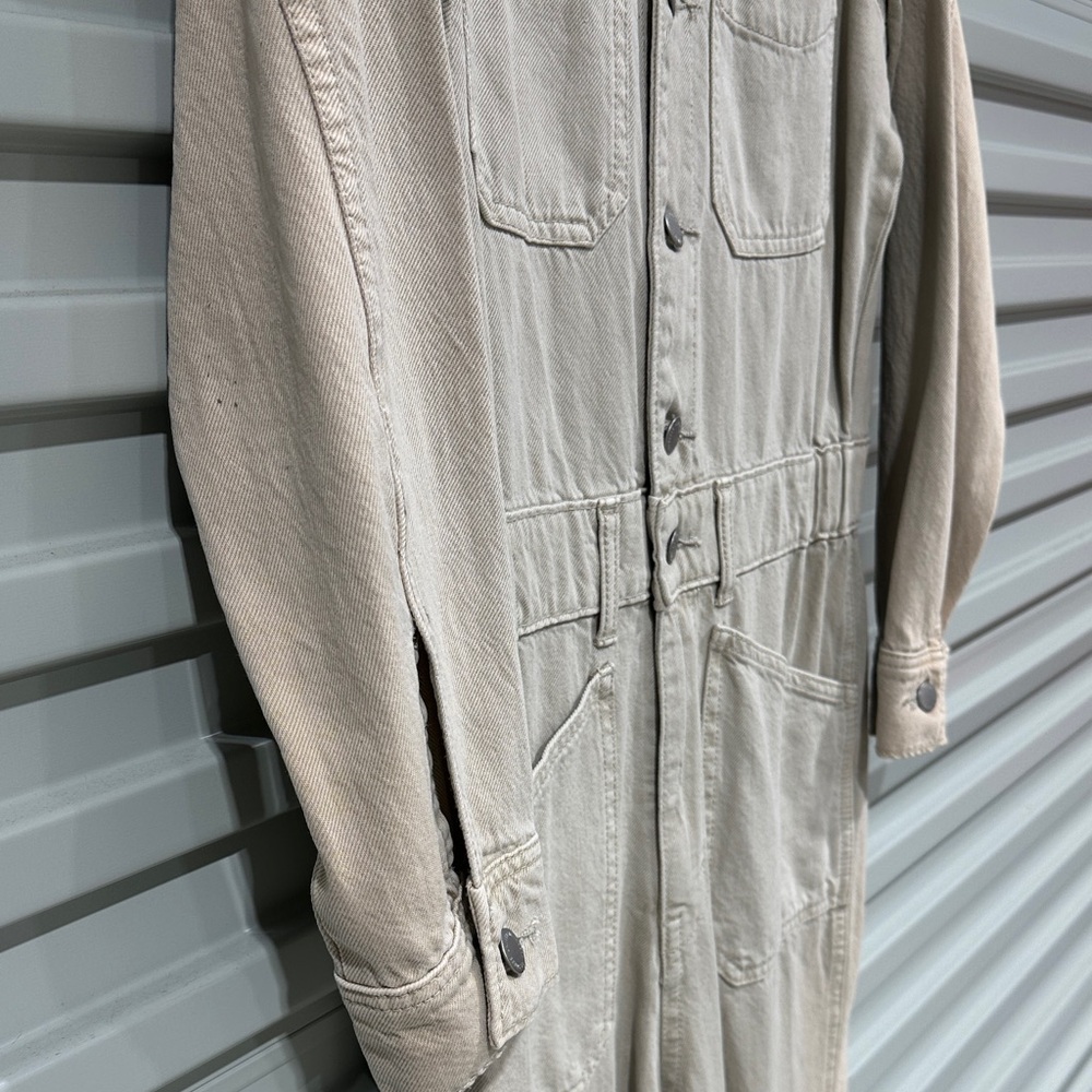Universal Thread Beige Washed Utility Jumpsuit NWT - image 9